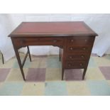 A Edwardian ladies writing desk with five drawers