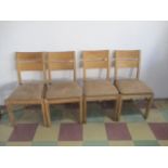 A set of four Ash chairs