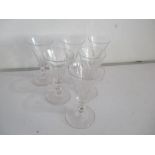 A set of six Victorian drinking glasses