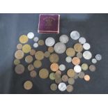 A collection of various coins including a Victorian Crown, Festival of Britain etc.