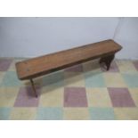 A vintage school bench