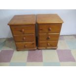 A pair of bedside cabinets.