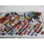 A collection vintage die cast vehicles including Matchbox, Corgi, Dinky etc