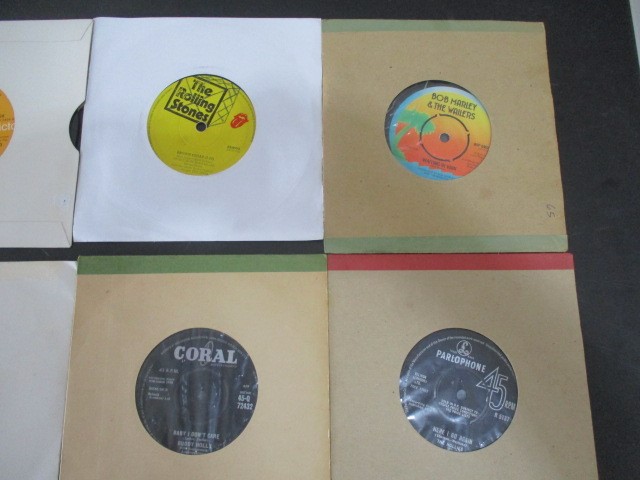 A collection of 7" vinyl singles including The Beatles, Robert Plant, The Jam, Free, Madonna, - Image 26 of 42