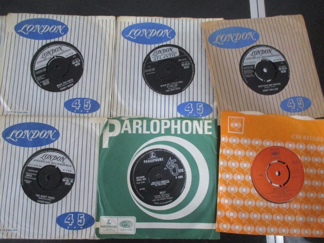A collection of 7" vinyl singles including The Beatles, Robert Plant, The Jam, Free, Madonna, - Image 35 of 42