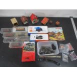A quantity of 009 Continental (N) gauge model railway items including locomotives, coaches,