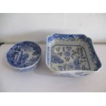 A Spode Italian pattern bowl along with one other