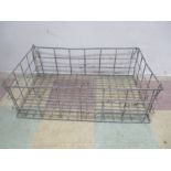A galvanised wire work tray