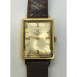 An 18ct gold cased wristwatch 'Universal,Geneve, duray'