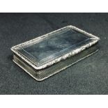 A hallmarked silver snuff box, Birmingham 1839