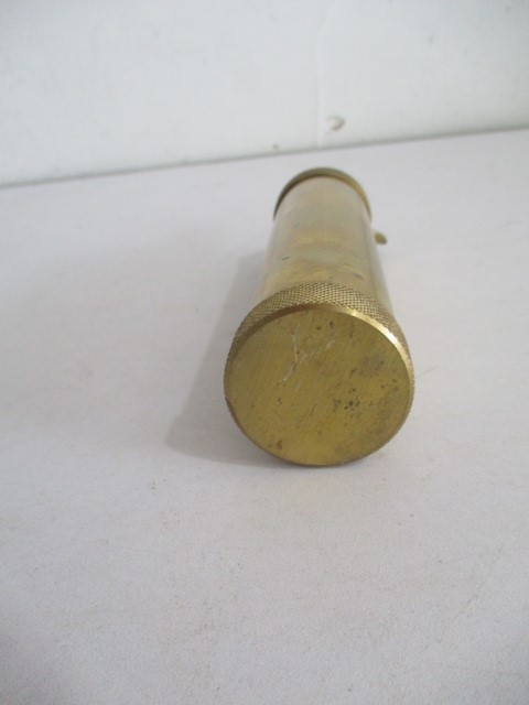 A brass Italian shot flask - Image 3 of 6