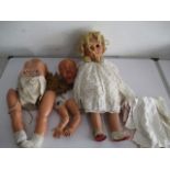 Two large vintage dolls - A/F