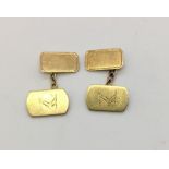 A pair of 9ct gold cufflinks 7.2g