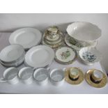 A collection of china including a part tea set and a Royal Worcester part dinner service, Spode