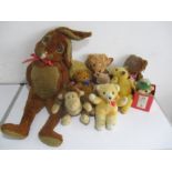 A collection of various teddy bears etc