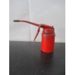 A Wesco (Birmingham) red oil can