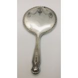 A hallmarked silver dressing table mirror