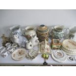 A collection of various china and pottery, including Royal Doulton, West German Pottery, Dartmouth
