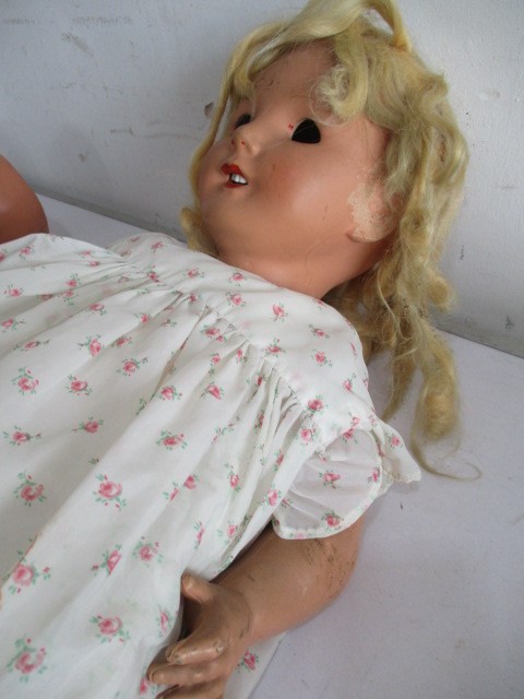 Two large vintage dolls - A/F - Image 4 of 7