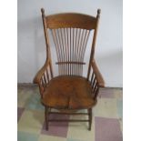 A Windsor stickback carver chair - A/F
