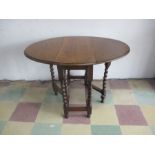 A small oak gateleg table