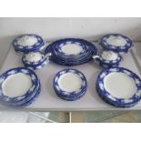 A J F Elton & Co. part dinner set, "Berries" pattern, including tureens, meat plates etc.