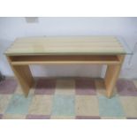 A modern beech console table