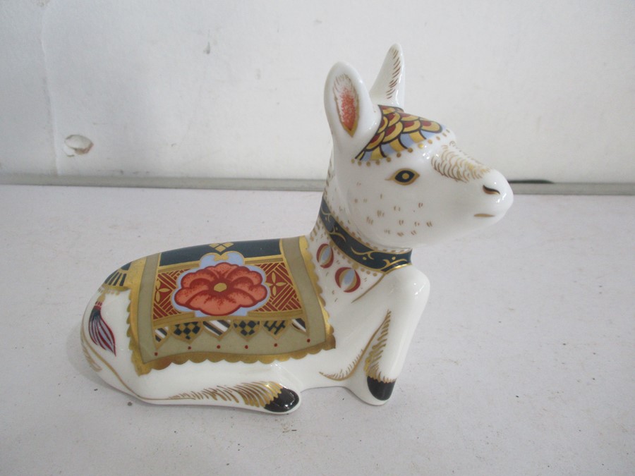 A Crown Derby paperweight "Donkey Foal"