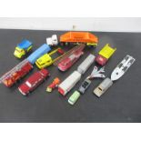 A small collection of diecast vehicles including Dinky, Matchbox, Corgi etc