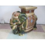 A pottery figure of an elephant, 42 cm height