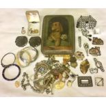 A collection of costume jewellery including silver etc.
