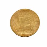 A 1947 20 Swiss franc gold coin