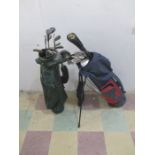 A Wilson set of golf clubs, along with Macgregor "MT Tourney" set