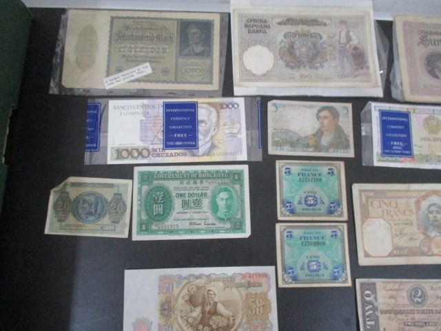 A collection of foreign banknotes along with travellers cheques etc. - Image 4 of 5