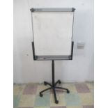 A Nobo Flyer whiteboard with pin board on reverse