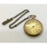 A gold plated Nassau pocket watch with subsidary second dial