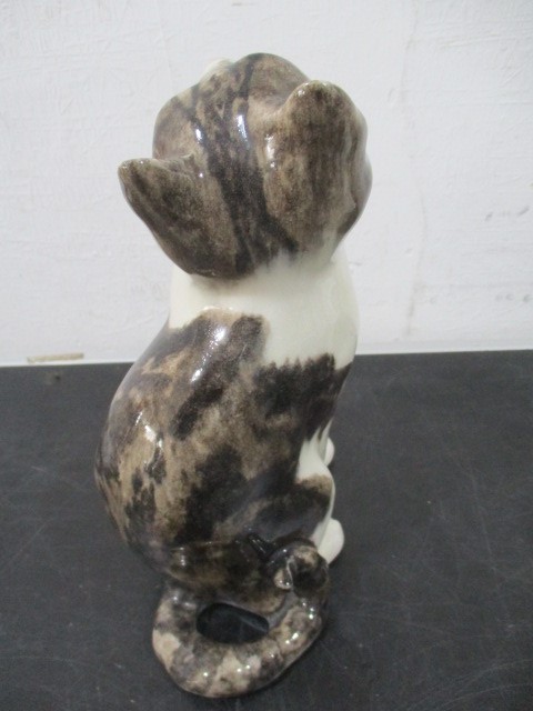 A Winstanley pottery figure of a sitting cat - height 22cm - Image 4 of 5