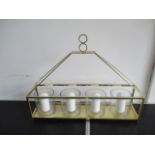A brass candle holder