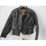 A Frank Thomas leather motorbike jacket