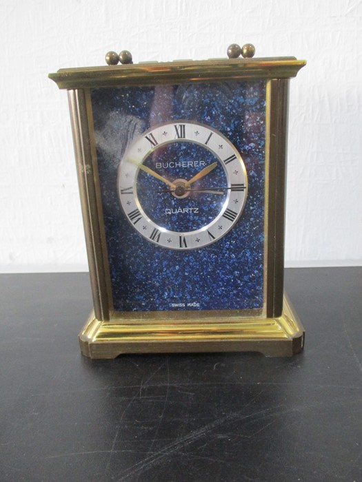 A Bucherer Quartz carriage clock