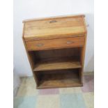 An vintage oak student's bureau bookcase
