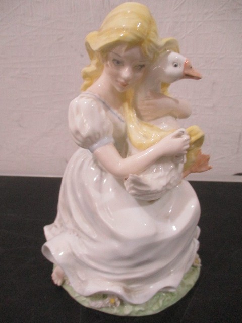 Two Royal Worcester figurines, including "I Dream" & "I Wish", along with a Coalport Figure Group - Image 7 of 10