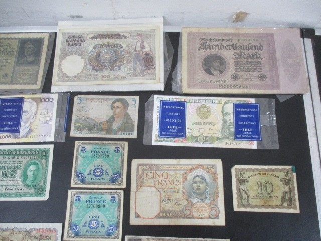 A collection of foreign banknotes along with travellers cheques etc. - Image 3 of 5