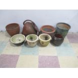 A collection of various garden pots