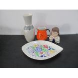 A Poole Pottery dish, along with a Wade Lyons Tetley moneybox, Mintons jug & Hornsea vase