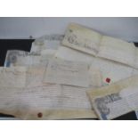 Five Indentures, dated from 1737 onwards along with a Stamp Office Legacy document