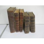 A collection of five bibles including Howards - some A/F