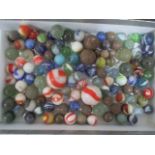 A collection of antique and vintage marbles etc.
