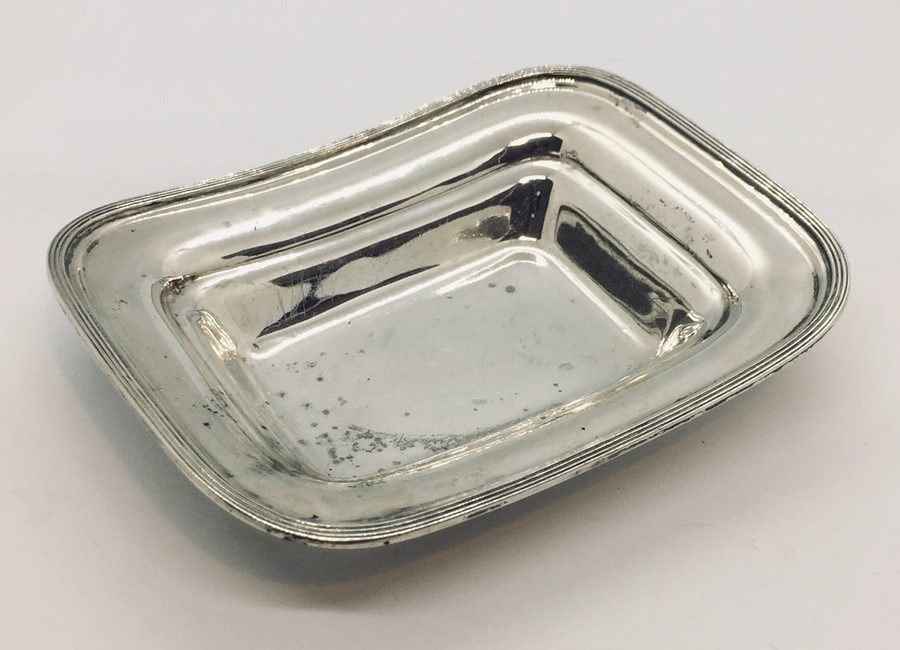 A hallmarked silver pin dish, Sheffield 1943 by Henry Atkin