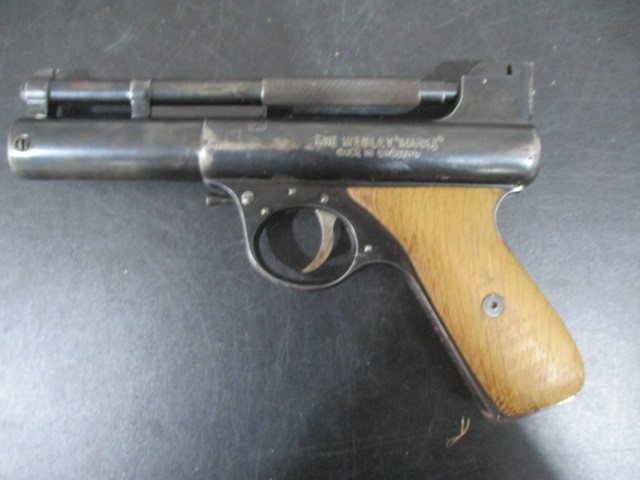 A Webley "Mark 1" air pistol